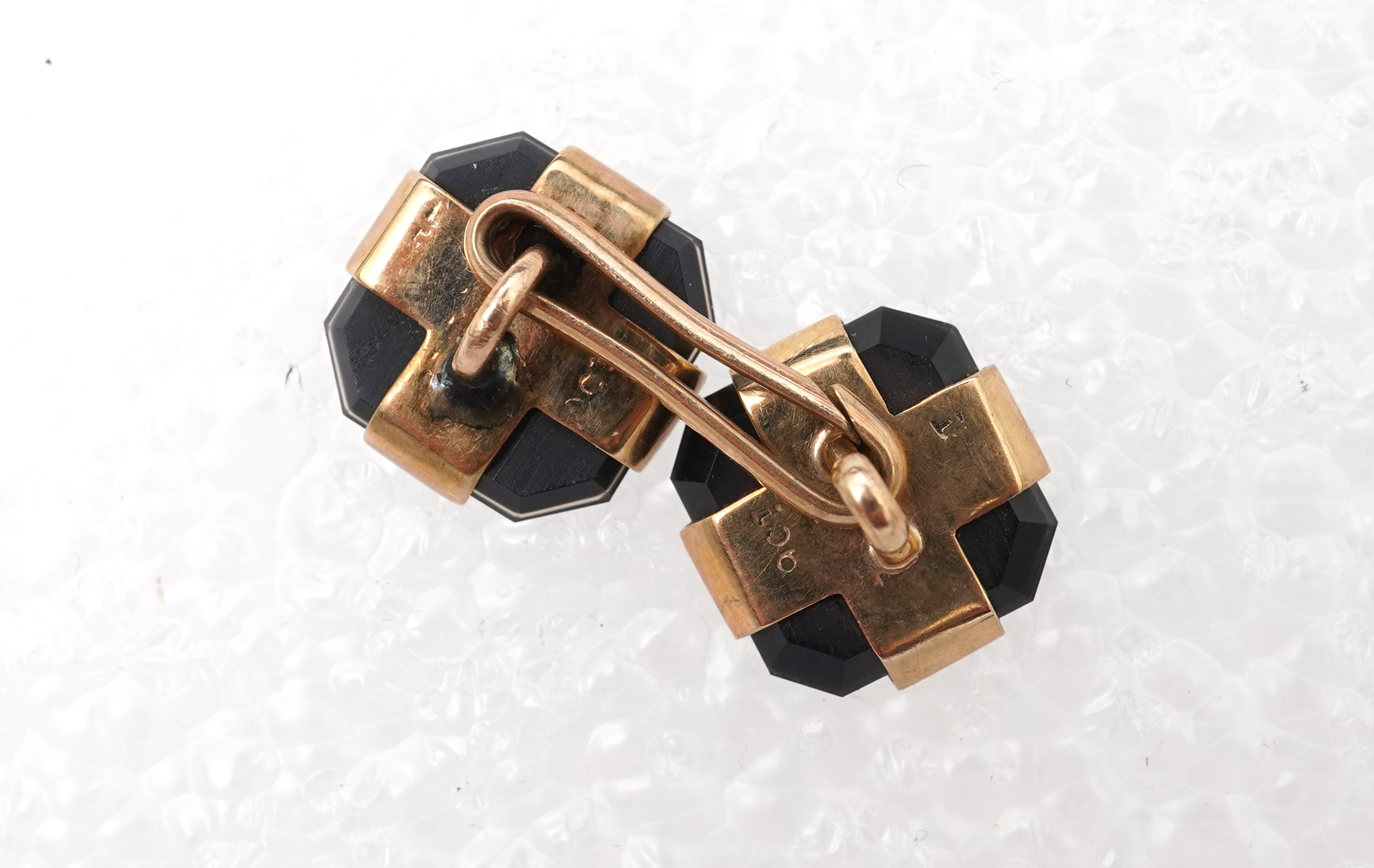 An Art Deco onyx dress set, early 20th century